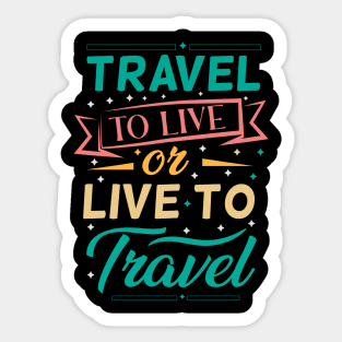 Hand drawn travel creative typography design Sticker